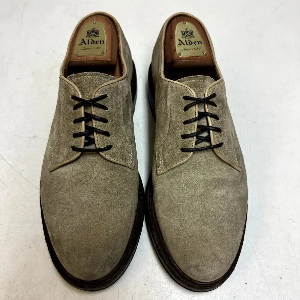 VGUC Ralph Lauren Purple Label Tan Suede Derby Ridgeway Sole Made in Italy 8 D